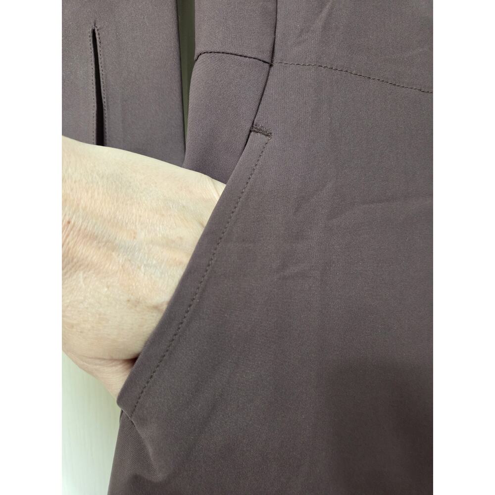 QOR Raisin Brown Asymmetrical Neckline 3/4 Sleeve Knee Length Dress NWT, Small - Picture 8 of 15